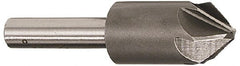 Interstate - 3/4" Head Diam, 1/2" Shank Diam, 6 Flute 60° Cobalt Countersink - Exact Industrial Supply