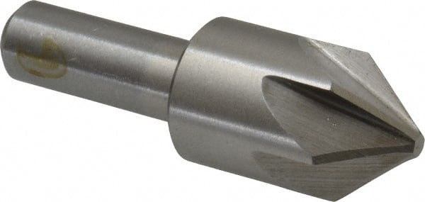 Interstate - 7/8" Head Diam, 1/2" Shank Diam, 6 Flute 82° Cobalt Countersink - Exact Industrial Supply