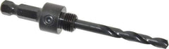 Lenox - 9/16 to 1-3/16" Tool Diam Compatibility, Straight Shank, Carbon Steel Integral Pilot Drill, Hole Cutting Tool Arbor - 25/64" Min Chuck, Hex Shank Cross Section, Quick-Change Attachment, For Hole Saws 5L - Exact Industrial Supply