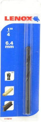 Lenox - 1/4" Pin Diam, 3-1/4" Long High Speed Steel Pilot Drill - 1-1/4 to 6" Tool Diam Compatibility, Compatible with Hole Cutters - Exact Industrial Supply