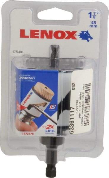 Lenox - 1-7/8" Diam, 1-9/16" Cutting Depth, Hole Saw - Bi-Metal Saw, Toothed Edge - Exact Industrial Supply
