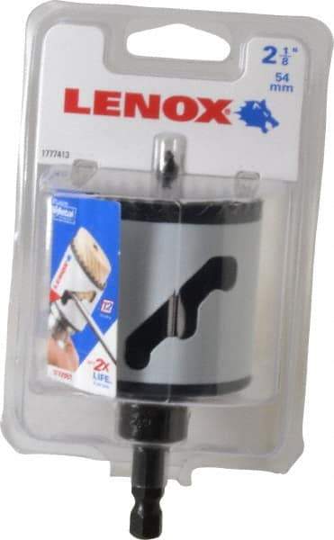 Lenox - 2-1/8" Diam, 1-9/16" Cutting Depth, Hole Saw - Bi-Metal Saw, Toothed Edge - Exact Industrial Supply