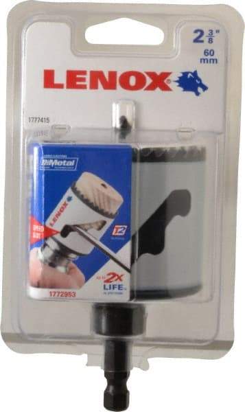 Lenox - 2-3/8" Diam, 1-9/16" Cutting Depth, Hole Saw - Bi-Metal Saw, Toothed Edge - Exact Industrial Supply