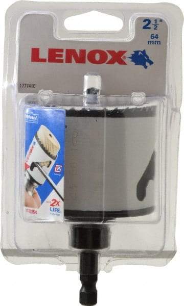 Lenox - 2-1/2" Diam, 1-9/16" Cutting Depth, Hole Saw - Bi-Metal Saw, Toothed Edge - Exact Industrial Supply