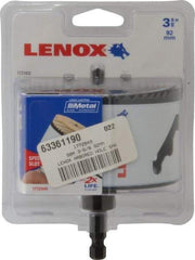 Lenox - 3-5/8" Diam, 1-9/16" Cutting Depth, Hole Saw - Bi-Metal Saw, Toothed Edge - Exact Industrial Supply