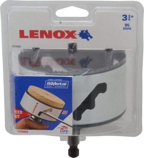 Lenox - 3-3/4" Diam, 1-9/16" Cutting Depth, Hole Saw - Bi-Metal Saw, Toothed Edge - Exact Industrial Supply