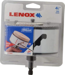Lenox - 4-1/8" Diam, 1-9/16" Cutting Depth, Hole Saw - Bi-Metal Saw, Toothed Edge - Exact Industrial Supply