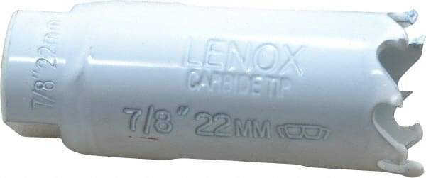 Lenox - 7/8" Diam, 1-1/2" Cutting Depth, Hole Saw - Carbide-Tipped Saw, Toothed Edge - Exact Industrial Supply