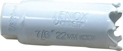 Lenox - 7/8" Diam, 1-1/2" Cutting Depth, Hole Saw - Carbide-Tipped Saw, Toothed Edge - Exact Industrial Supply