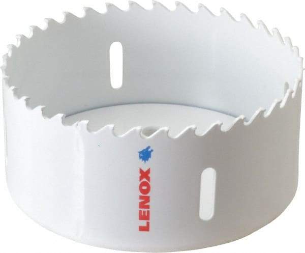 Lenox - 4" Diam, 1-1/2" Cutting Depth, Hole Saw - Carbide-Tipped Saw, Toothed Edge - Exact Industrial Supply