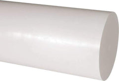 Made in USA - 2' Long, 5" Diam, Acetal Plastic Rod - Natural (Color) - Exact Industrial Supply