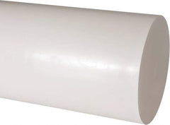 Made in USA - 1' Long, 6" Diam, Acetal Plastic Rod - Natural (Color) - Exact Industrial Supply