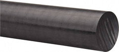 Made in USA - 8' Long, 1-5/8" Diam, Acetal Plastic Rod - Black - Exact Industrial Supply