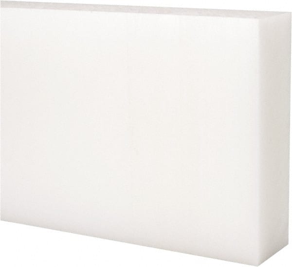 Made in USA - 2' x 6" x 1-1/4" Natural (Color) Acetal Rectangular Bar - Exact Industrial Supply