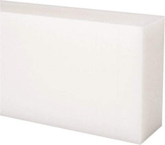 Made in USA - 4 Ft. Long x 3 Inch Wide x 1-1/2 Inch High, Acetal, Rectangular Plastic Bar - Natural - Exact Industrial Supply