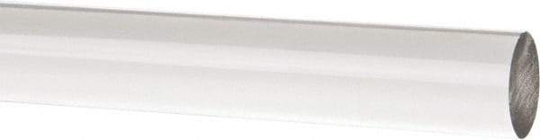 Made in USA - 2' Long, 3-1/2" Diam, Acrylic Plastic Rod - Clear - Exact Industrial Supply