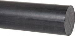 Made in USA - 8' Long, 1-3/4" Diam, PPO (Noryl) Plastic Rod - Black - Exact Industrial Supply