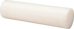 Made in USA - 4' Long, 2-3/4" Diam, Nylon 6/6 Plastic Rod - Natural (Color) - Exact Industrial Supply