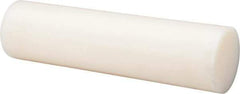 Made in USA - 2' Long, 5" Diam, Nylon 6/6 Plastic Rod - Natural (Color) - Exact Industrial Supply