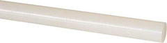 Made in USA - 5' Long, 2" Diam, Nylon 6/12 Plastic Rod - ±1/4" Length Tolerance, +0.005 - 0.000" Diam Tolerance, Rockwell R-114 Hardness, Natural (Color) - Exact Industrial Supply