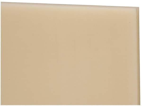 Made in USA - 3/16" Thick x 24" Wide x 4' Long, Nylon 6/6 Sheet - Natural - Exact Industrial Supply