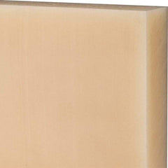 Made in USA - 1-1/2" Thick x 12" Wide x 1' Long, Nylon 6/6 Sheet - Natural - Exact Industrial Supply