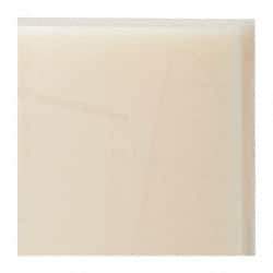 Made in USA - 1" Thick x 12" Wide x 2' Long, Nylon 6/6 Sheet - Natural - Exact Industrial Supply