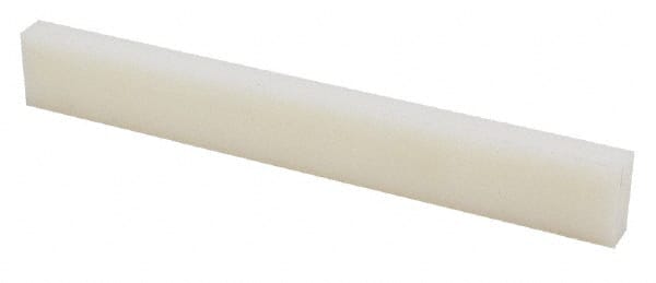 Plastic Bar: Nylon 6/6, 3/16″ Thick, 24″ Long, Natural Color Natural