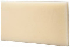 Made in USA - 2' x 6" x 1" Natural (Color) Nylon 6/6 Rectangular Bar - Exact Industrial Supply