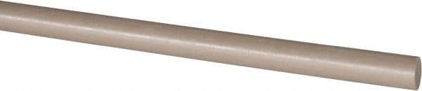 Made in USA - 8' Long, 1/2" Diam, PEEK Plastic Rod - Thermoplastic - Exact Industrial Supply
