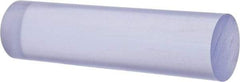 Made in USA - 4' Long, 2" Diam, Polycarbonate Plastic Rod - Clear - Exact Industrial Supply