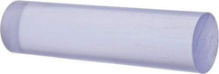 Made in USA - 4' Long, 2-1/2" Diam, Polycarbonate Plastic Rod - Clear - Exact Industrial Supply