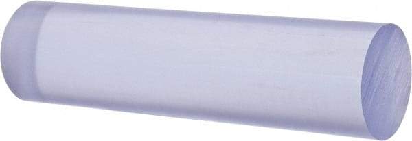 Made in USA - 4' Long, 2-1/4" Diam, Polycarbonate Plastic Rod - Clear - Exact Industrial Supply