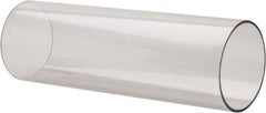 Made in USA - 4 Inch Outside Diameter x 8 Ft. Long, Plastic Round Tube - Polycarbonate - Exact Industrial Supply