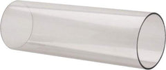 Made in USA - 6 Inch Outside Diameter x 8 Ft. Long, Plastic Round Tube - Polycarbonate - Exact Industrial Supply