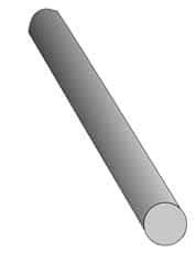 Made in USA - 1' Long, 2-1/4" Diam, Acetal (PTFE-Filled) Plastic Rod - Brown - Exact Industrial Supply