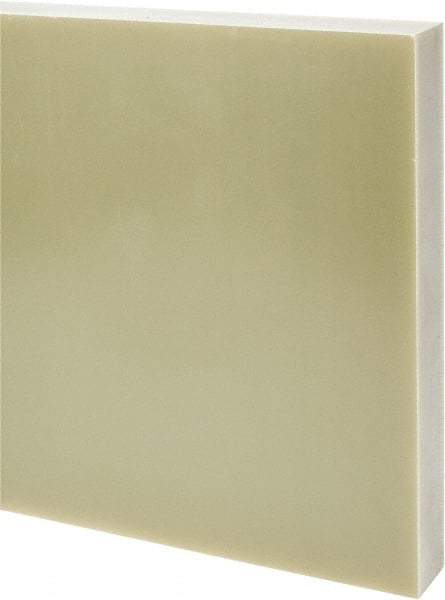 Made in USA - 1-1/2" Thick x 12" Wide x 1' Long, Epoxyglass Laminate (G10/F4) Sheet - Mustard Yellow, ±0.061 Tolerance - Exact Industrial Supply