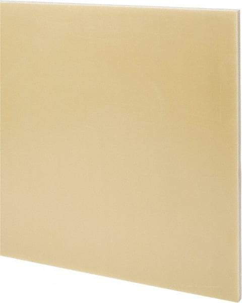 Made in USA - 3/8" Thick x 24" Wide x 2' Long, Epoxyglass Laminate (G10/F4) Sheet - Mustard Yellow, ±0.030 Tolerance - Exact Industrial Supply