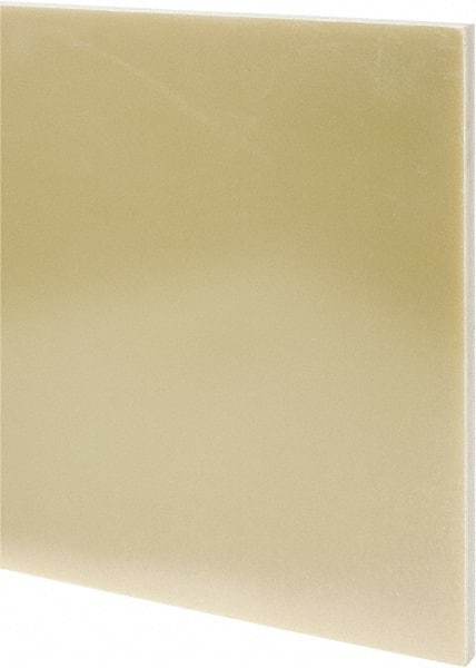 Made in USA - 1/2" Thick x 24" Wide x 3' Long, Epoxyglass Laminate (G10/F4) Sheet - Mustard Yellow, ±0.036 Tolerance - Exact Industrial Supply