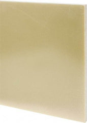 Made in USA - 1/2" Thick x 24" Wide x 3' Long, Epoxyglass Laminate (G10/F4) Sheet - Mustard Yellow, ±0.036 Tolerance - Exact Industrial Supply