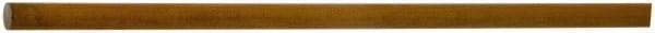 Made in USA - 3' Long, 1-1/2" Diam, Polyurethane Plastic Rod - 30A Hardness - Exact Industrial Supply