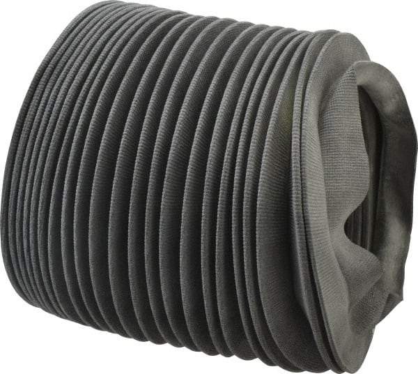 Made in USA - 24 Inch Long, 0.04 Inch Thick, Nylon Airtight Molded Bellows - 5 Inch Inside Diameter - Exact Industrial Supply