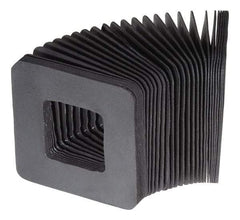 Made in USA - 0.02 Inch Thick, Polyester Square Flexible Bellows - 6 x 6 Inch Inside Square - Exact Industrial Supply