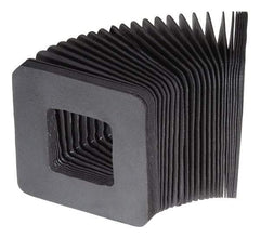 Made in USA - 0.02 Inch Thick, Polyester Square Flexible Bellows - 2 x 2 Inch Inside Square - Exact Industrial Supply