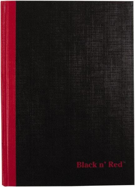 Black n Red - 96 Sheet, 5-1/2 x 8-1/2", Legal (Style) Case Bound Notebook - Black - Exact Industrial Supply