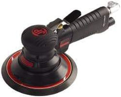 PRO-SOURCE - 12,000 OPM, 3 CFM Air Consumption, Right Angle Air Orbital Sander - Round Pad, 1/4 NPT Inlet - Exact Industrial Supply