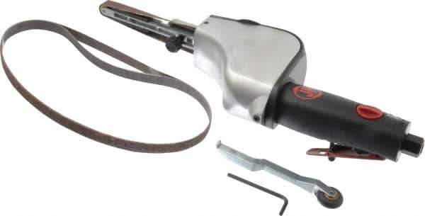 PRO-SOURCE - 1/4 to 1/2 x 24 Inch, 20,000 RPM Air Belt Sander - 1/4 NPT Inlet, 4.2 CFM Air Consumption - Exact Industrial Supply