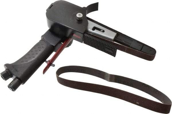 PRO-SOURCE - 3/4 x 20-1/2 Inch, 16,000 RPM Air Belt Sander - 4.2 CFM Air Consumption, Rear Exhaust - Exact Industrial Supply