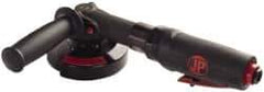 PRO-SOURCE - 4" Wheel Diam, 12,000 RPM, Pneumatic Angle & Disc Grinder - 3/8-24 Spindle, 4 CFM, Rear Exhaust - Exact Industrial Supply
