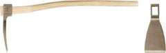 Ampco - 5 Lb Head Adze - 34" OAL, 5" Long Blade, 34" Long Handle, Wood Standard Handle, 11" Long Head - Exact Industrial Supply